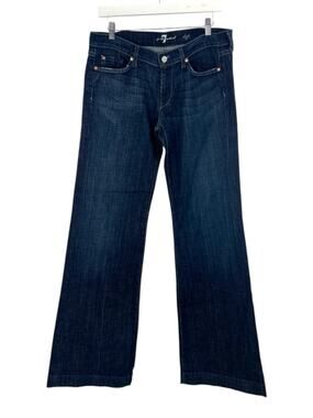 7 for all mankind dojo dark wash long inseam jeans sz 31